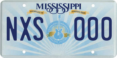 MS license plate NXS000