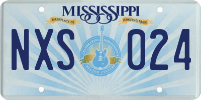 MS license plate NXS024