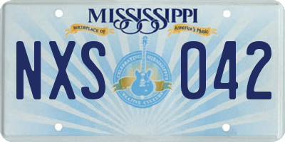 MS license plate NXS042