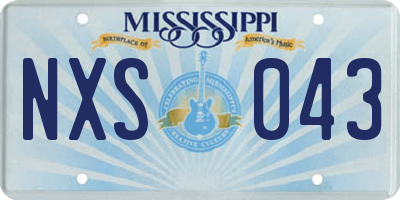 MS license plate NXS043
