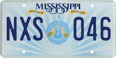MS license plate NXS046