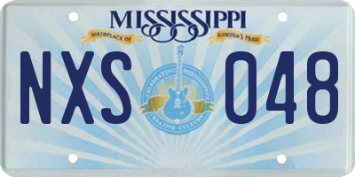 MS license plate NXS048