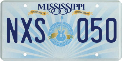 MS license plate NXS050
