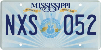 MS license plate NXS052