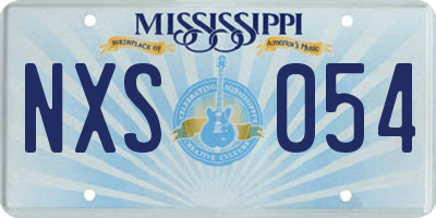 MS license plate NXS054