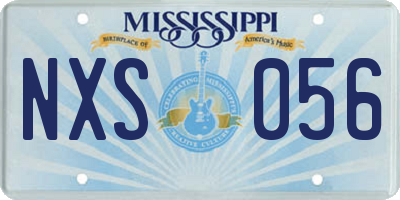 MS license plate NXS056