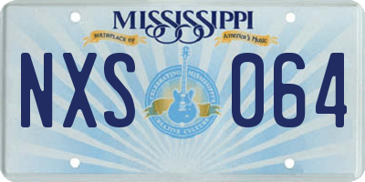 MS license plate NXS064