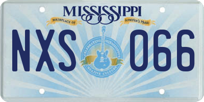 MS license plate NXS066