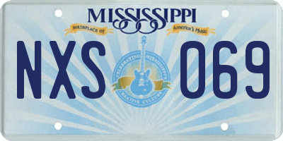 MS license plate NXS069