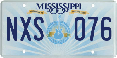 MS license plate NXS076