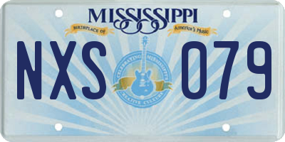 MS license plate NXS079