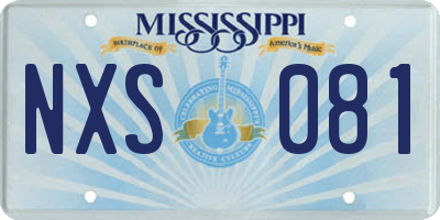 MS license plate NXS081