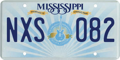 MS license plate NXS082