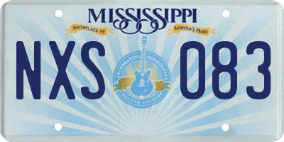 MS license plate NXS083