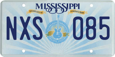 MS license plate NXS085