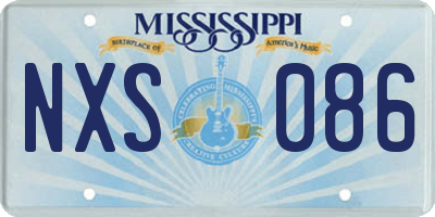 MS license plate NXS086