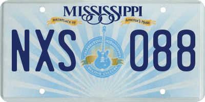 MS license plate NXS088