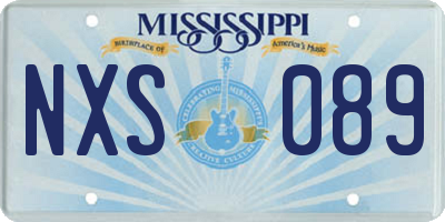 MS license plate NXS089