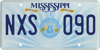 MS license plate NXS090