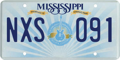 MS license plate NXS091