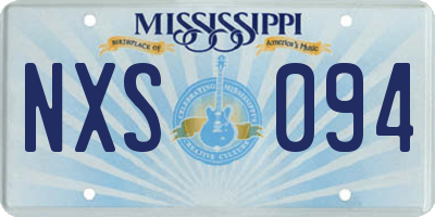 MS license plate NXS094