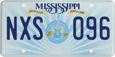 MS license plate NXS096