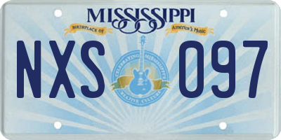 MS license plate NXS097