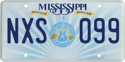 MS license plate NXS099