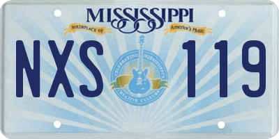 MS license plate NXS119
