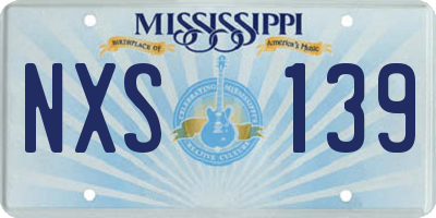 MS license plate NXS139