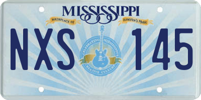 MS license plate NXS145