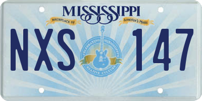 MS license plate NXS147