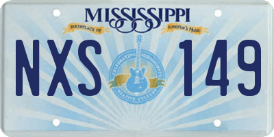 MS license plate NXS149