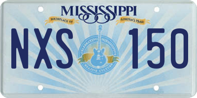 MS license plate NXS150