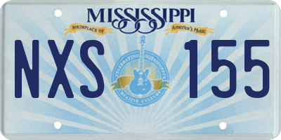 MS license plate NXS155