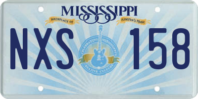 MS license plate NXS158