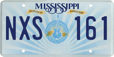 MS license plate NXS161