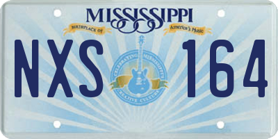 MS license plate NXS164