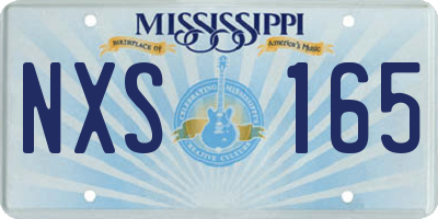 MS license plate NXS165