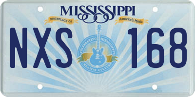 MS license plate NXS168