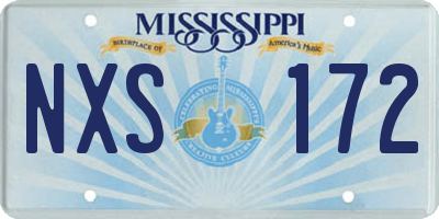 MS license plate NXS172