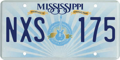 MS license plate NXS175