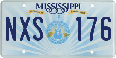 MS license plate NXS176