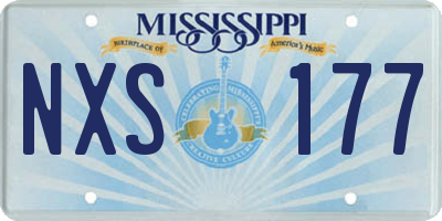 MS license plate NXS177