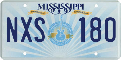 MS license plate NXS180