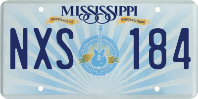 MS license plate NXS184