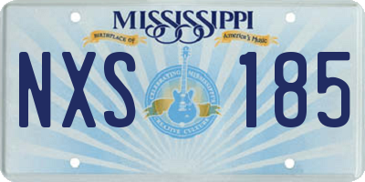 MS license plate NXS185