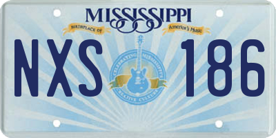 MS license plate NXS186