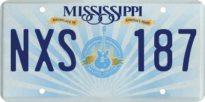 MS license plate NXS187