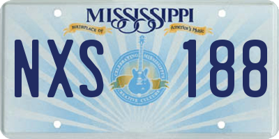 MS license plate NXS188